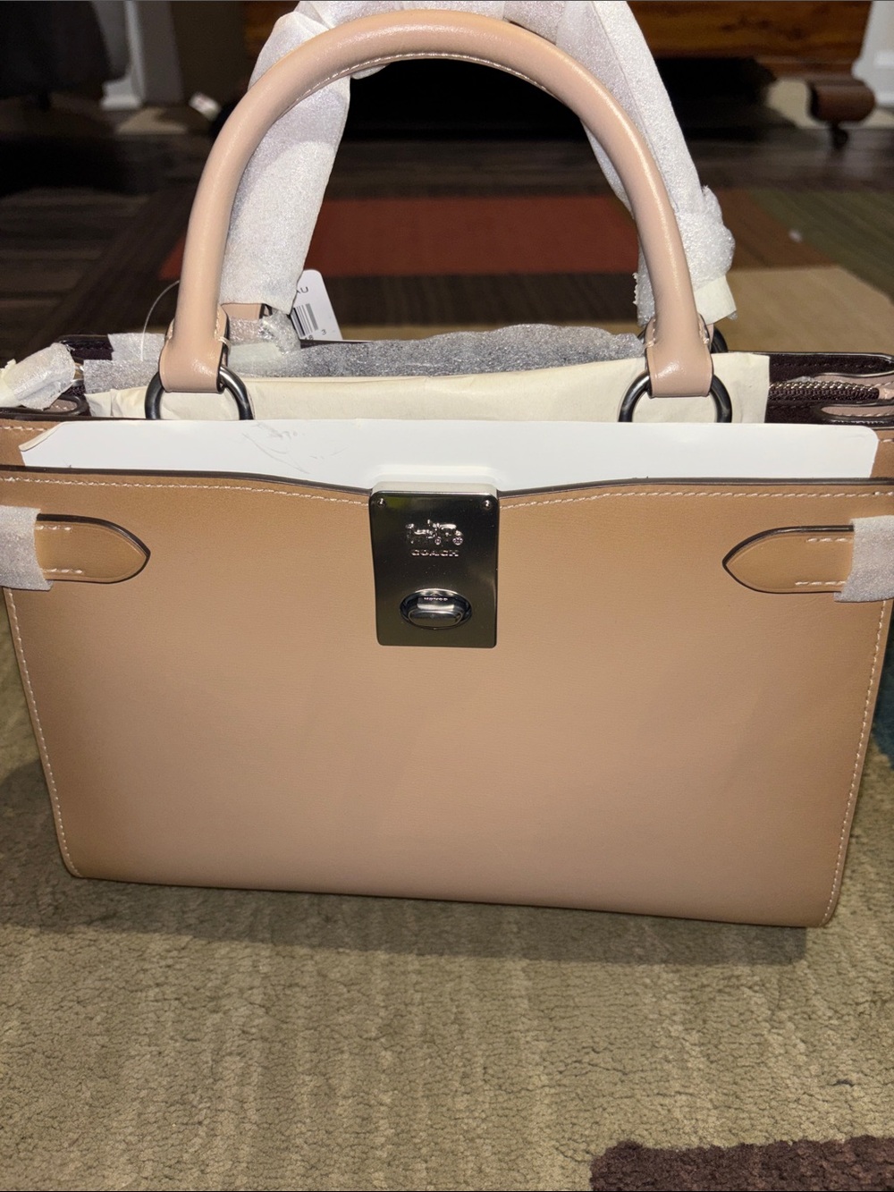 Coach Pebble Leather Satchel in Tahoe